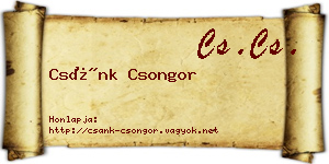 Csánk Csongor névjegykártya